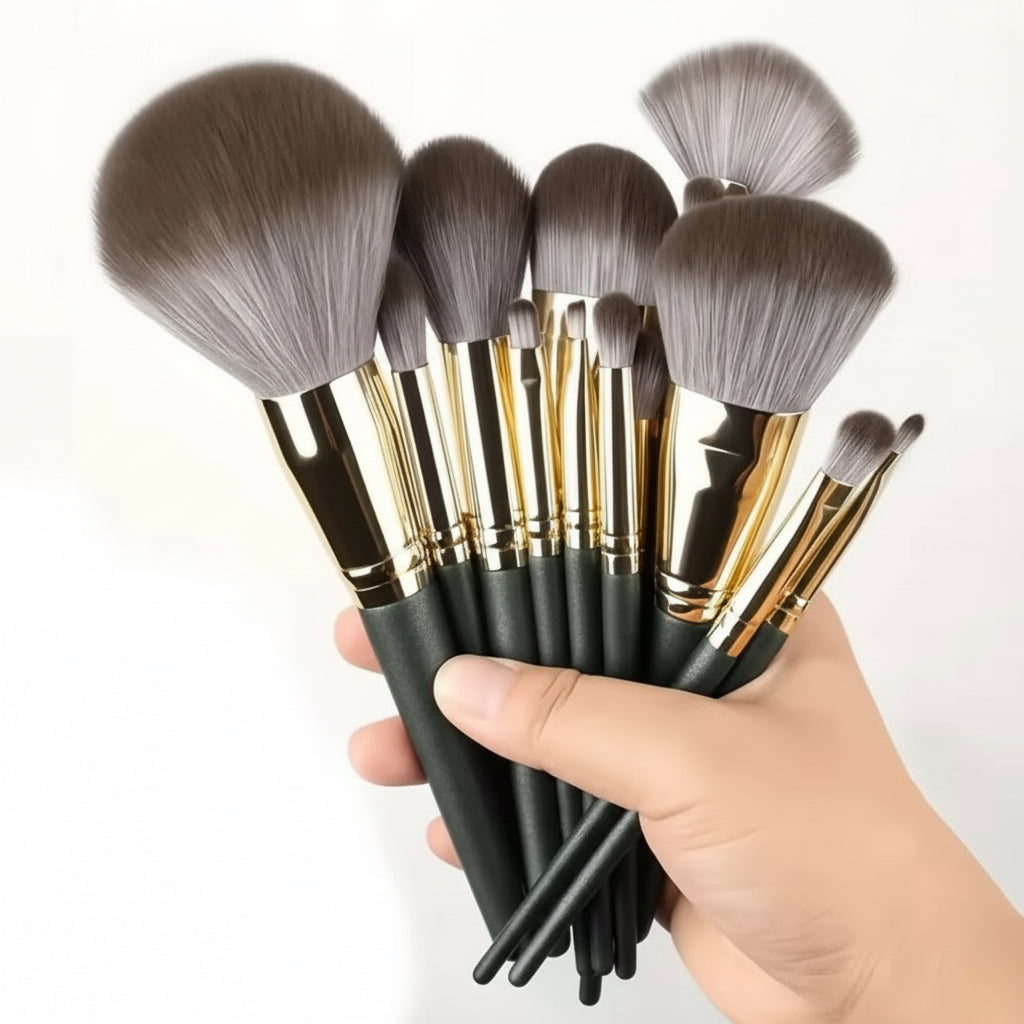14-teiliges Luxus-Make-up-Pinsel-Set – professionelle Vollgesichts- & Detailpinsel