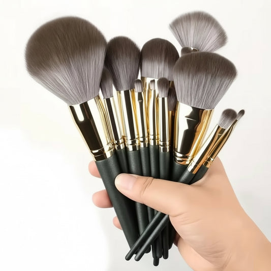 14-teiliges Luxus-Make-up-Pinsel-Set – professionelle Vollgesichts- & Detailpinsel