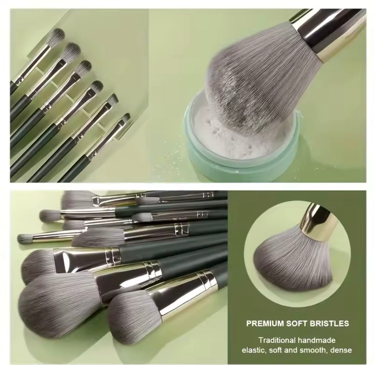 14-teiliges Luxus-Make-up-Pinsel-Set – professionelle Vollgesichts- & Detailpinsel