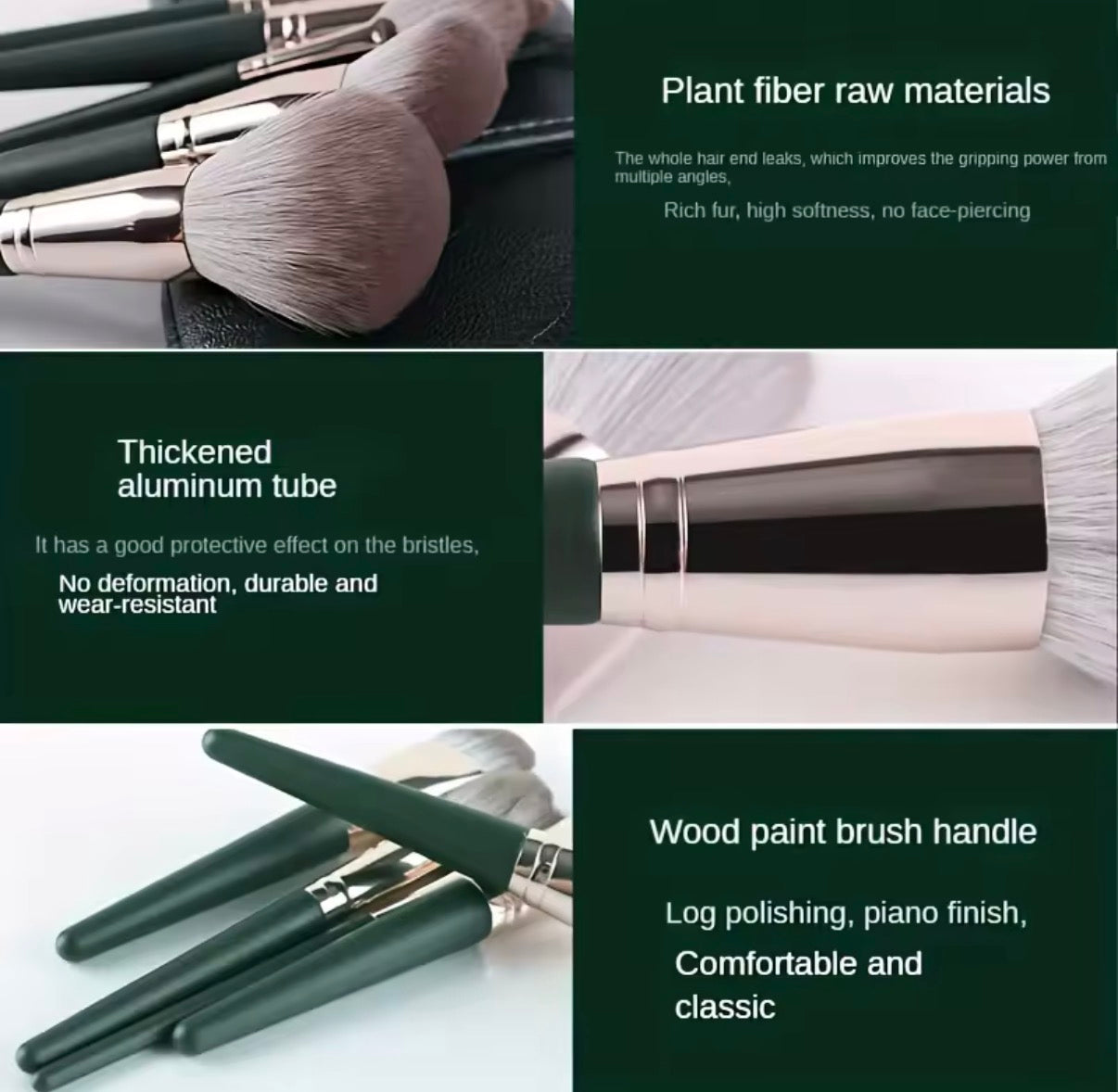 14-teiliges Luxus-Make-up-Pinsel-Set – professionelle Vollgesichts- & Detailpinsel